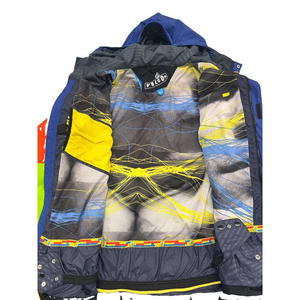 Volcom Nimbus Waterproof Snowboard Ski Jacket Mens XL Colorblock 10000mm Retro - Picture 6 of 16